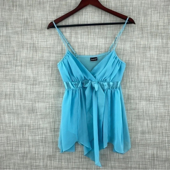 Fredricks of hollywood babydoll size medium aqua blue 9415 - Picture 1 of 7